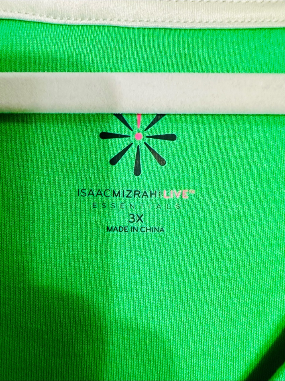 Isaac Mizrahi Live Green Pima Cotton V Neck Tunic Top 3X - Picture 2 of 4